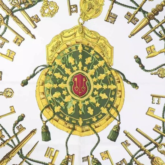 Auth HERMES Carre 90 Scarf Multicolor Silk - Picture 2 of 10